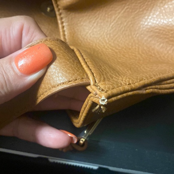 ❌❌ SOLD ❌❌ Joe's Jeans Faux Leather Rust Brown Crossbody Messenger Bag Purse - Picture 14 of 16